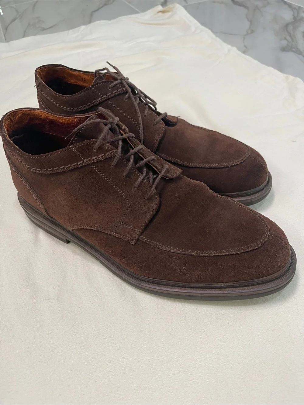 Men's Brown Suede Lace-Up Dress Shoes